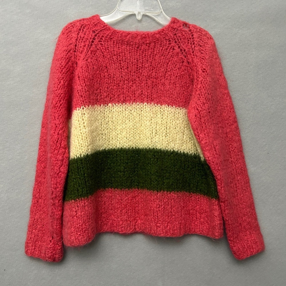 Lane Bryant Vintage Wool Sweater Women's XXS Striped Twee Eclectic Artsy READ